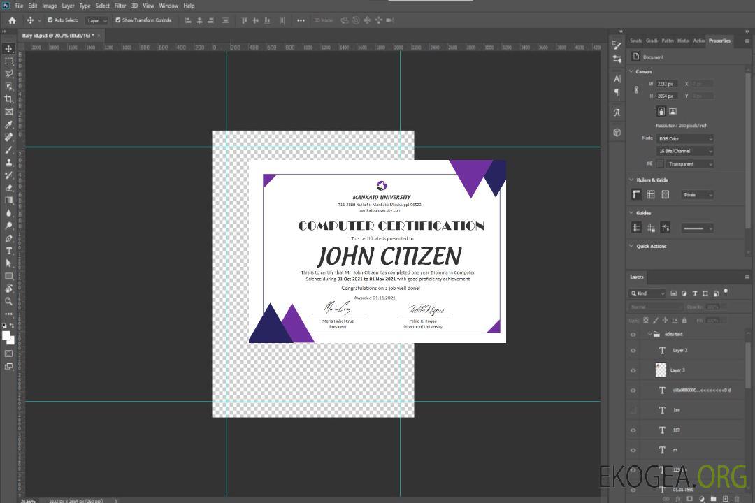 Modèle de certificat de diplôme en informatique des États-Unis au format Word et PDF template Modèle de certificat de diplôme en informatique des États-Unis au format Word et PDF template
